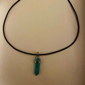 Dark blue gemstone necklace